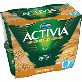DANONE ACTIVIA yogur desnatado 0% con cereales pack 4